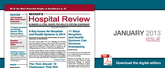 Current Issue of Becker's Hospital Review