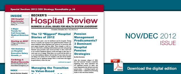 Current Issue of Becker's Hospital Review